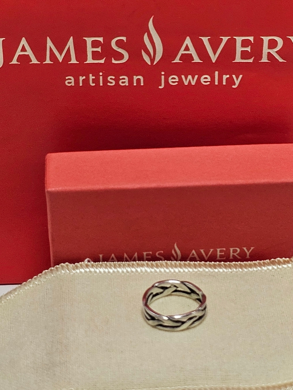 James Avery Sterling Tresse Wedding Ring